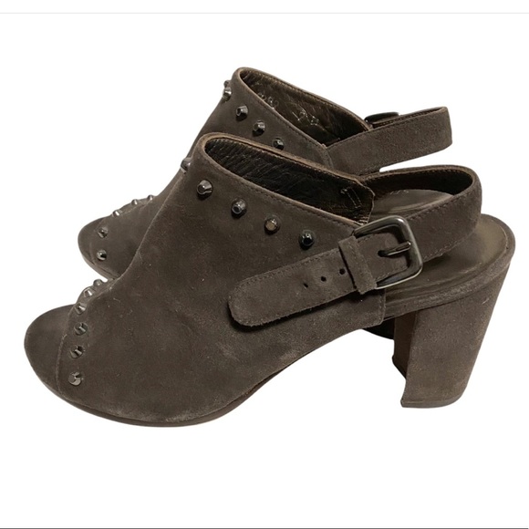 Stuart Weitzman suede studded accents sling back sandals size 9 #SW06989 - Picture 2 of 6